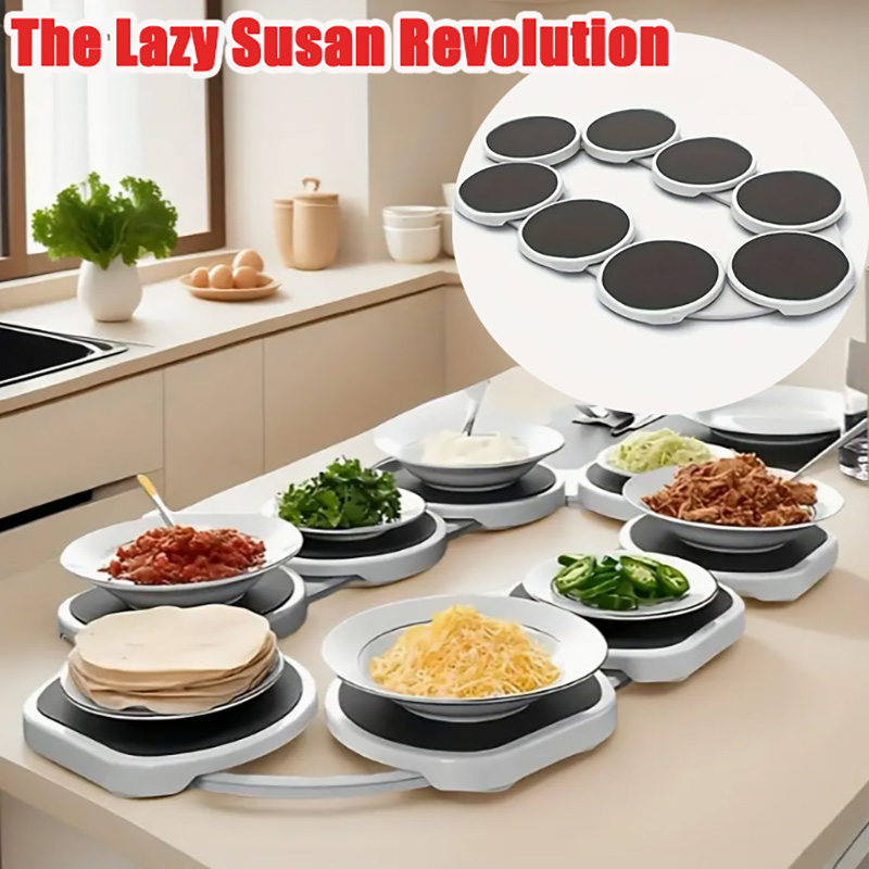 Home Cooking Recipes - Vassoio rotante portatile espandibile Lazy Susan,
