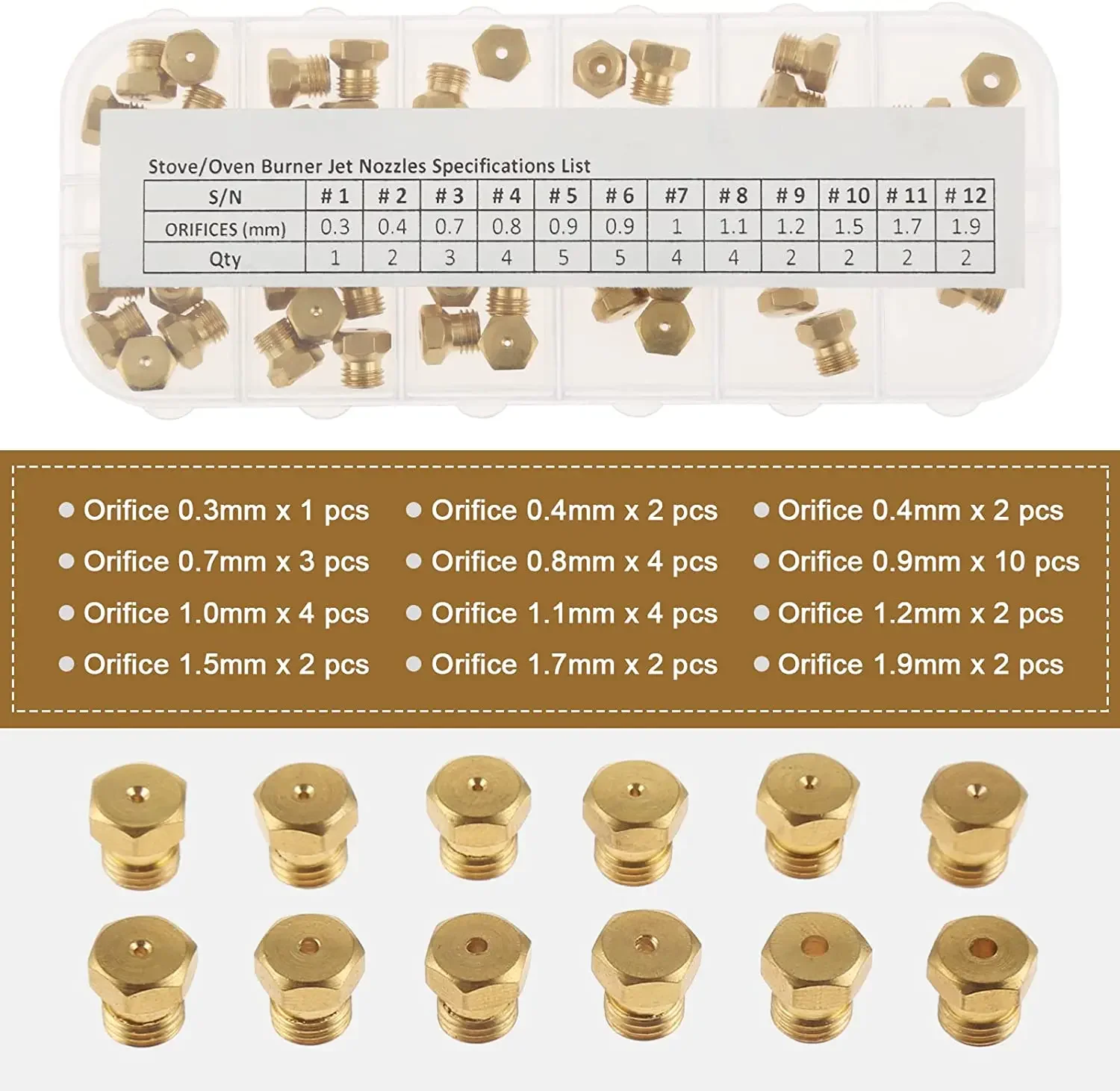 36 pz/1 scatola in ottone mass - Home Cooking Gas recensione e prezzo